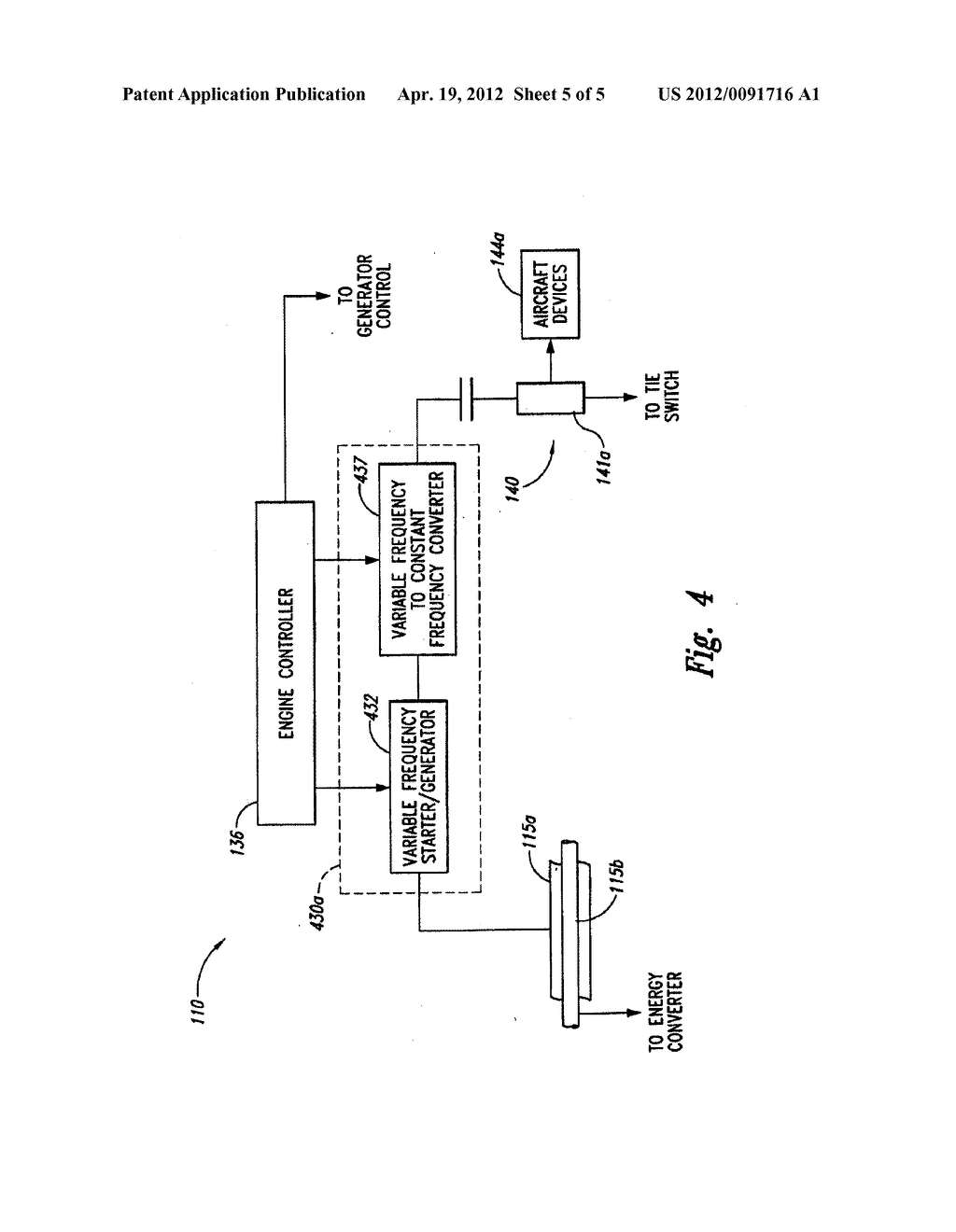 SYSTEMS AND METHODS FOR PROVIDING AC POWER FROM MULTIPLE TURBINE ENGINE     SPOOLS - diagram, schematic, and image 06