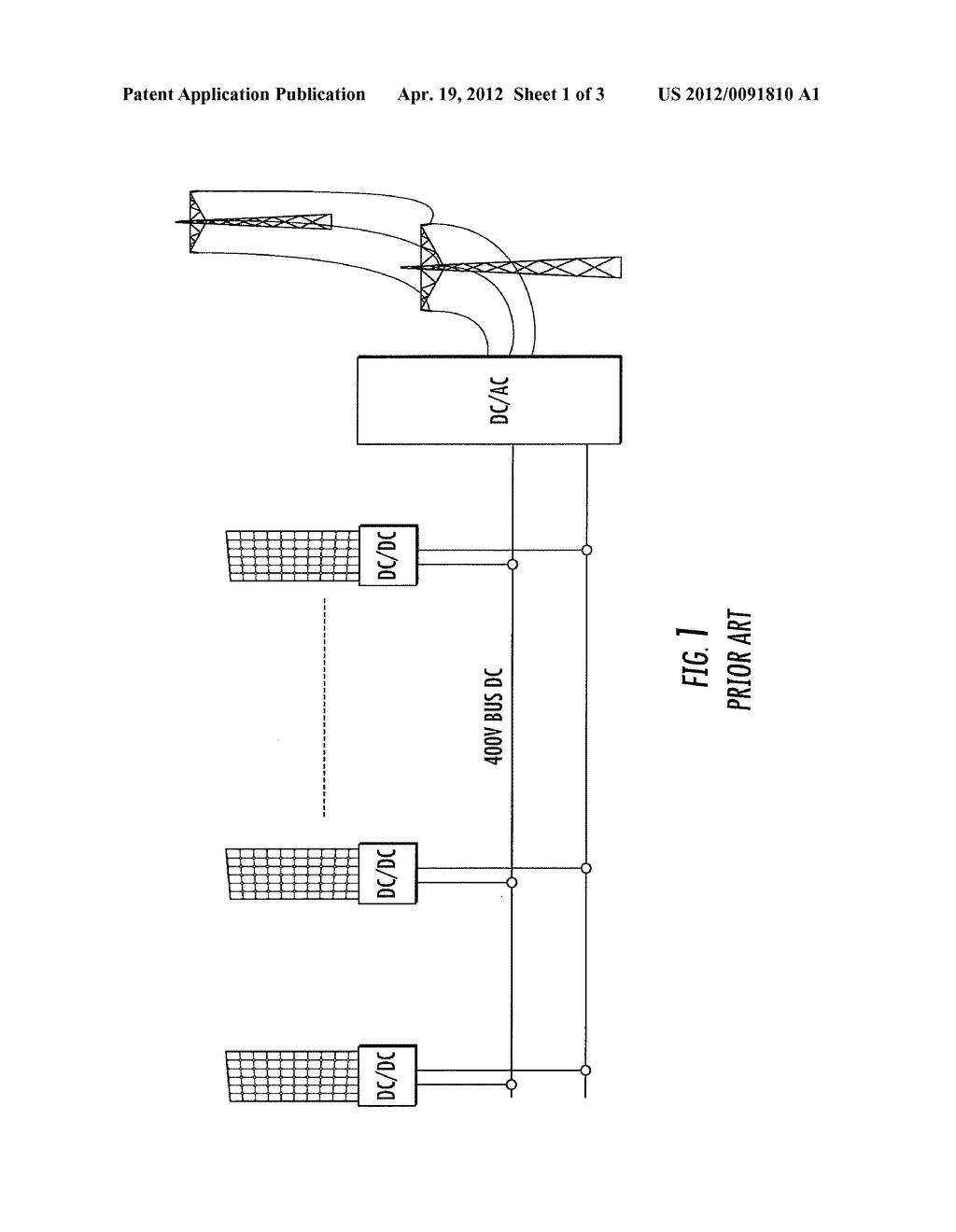 AUTOMATIC SYSTEM FOR SYNCHRONOUS ENABLEMENT-DISABLEMENT OF SOLAR     PHOTOVOLTAIC PANELS OF AN ENERGY PRODUCTION PLANT WITH DISTRIBUTED DC/DC     CONVERSION - diagram, schematic, and image 02