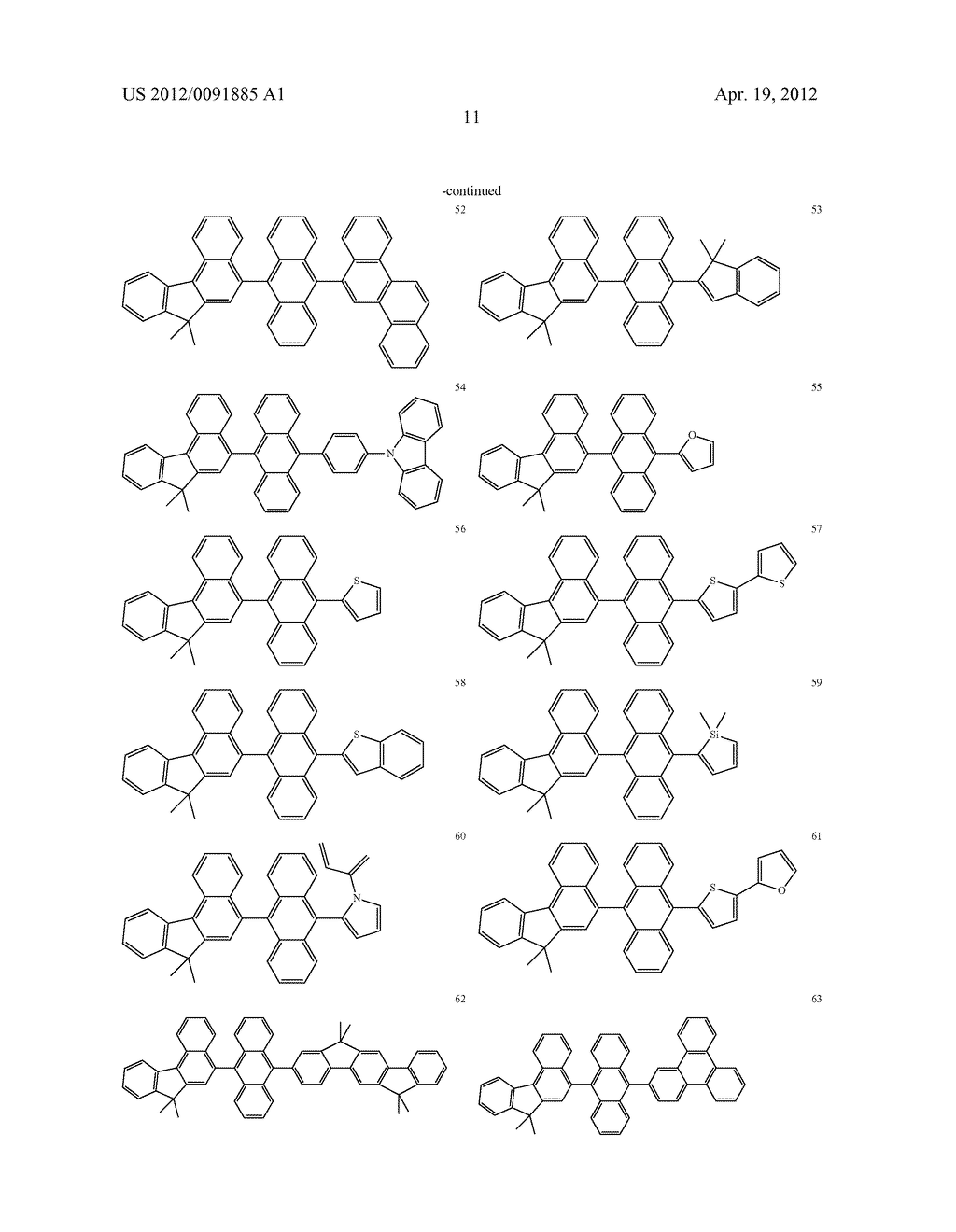 NOVEL ORGANIC ELECTROLUMINESCENT COMPOUNDS AND ORGANIC ELECTROLUMINESCENT     DEVICE USING THE SAME - diagram, schematic, and image 12