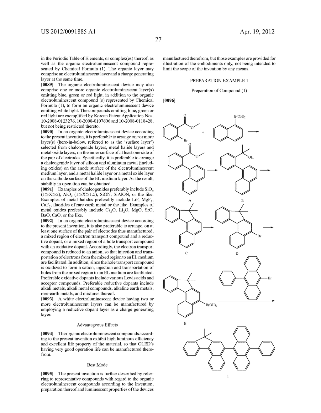 NOVEL ORGANIC ELECTROLUMINESCENT COMPOUNDS AND ORGANIC ELECTROLUMINESCENT     DEVICE USING THE SAME - diagram, schematic, and image 28