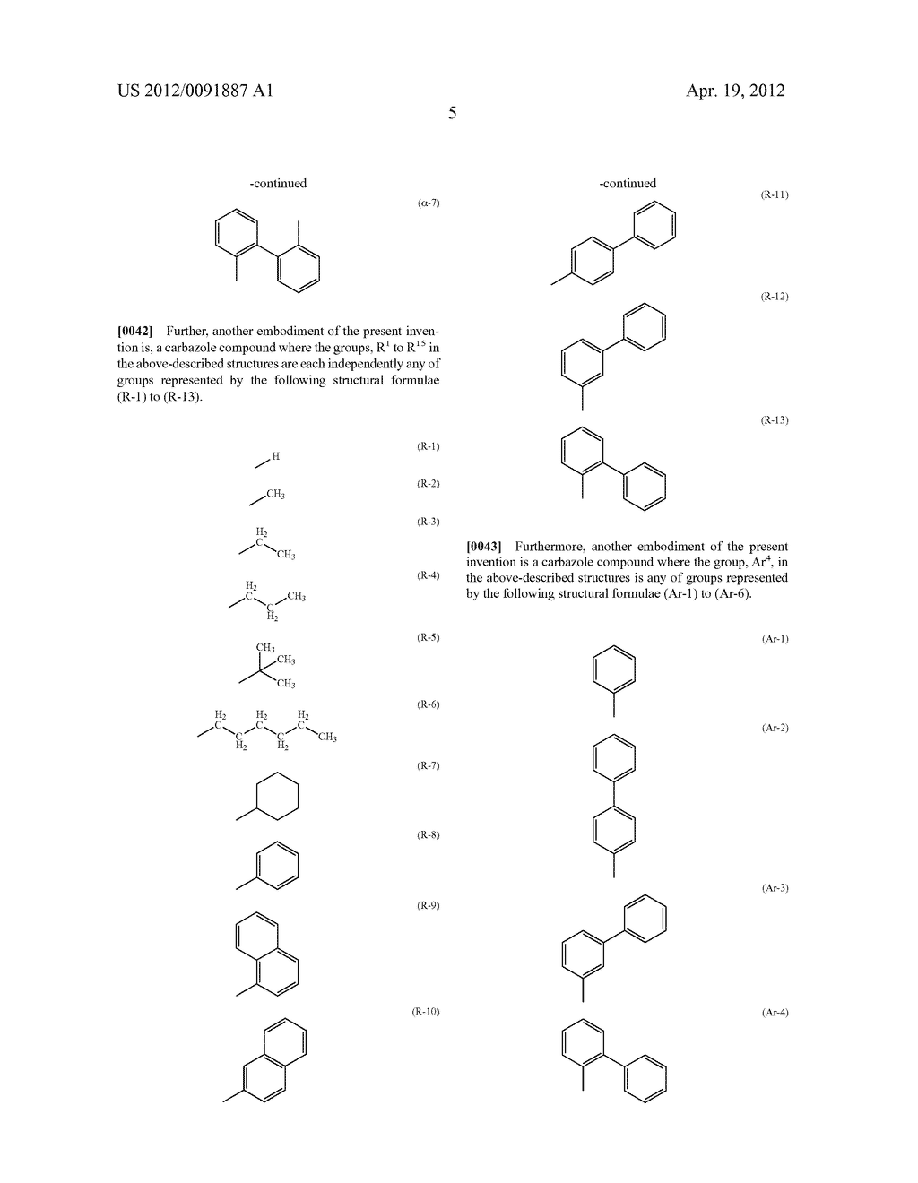 Carbazole Compound, Material for Light-Emitting Element, Organic     Semiconductor Material, Light-Emitting Element - diagram, schematic, and image 45