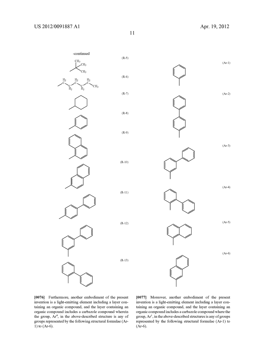 Carbazole Compound, Material for Light-Emitting Element, Organic     Semiconductor Material, Light-Emitting Element - diagram, schematic, and image 51