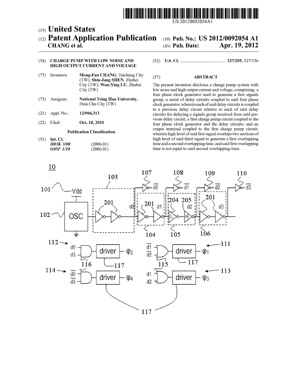 Charge pump with low noise and high output current and voltage - diagram, schematic, and image 01