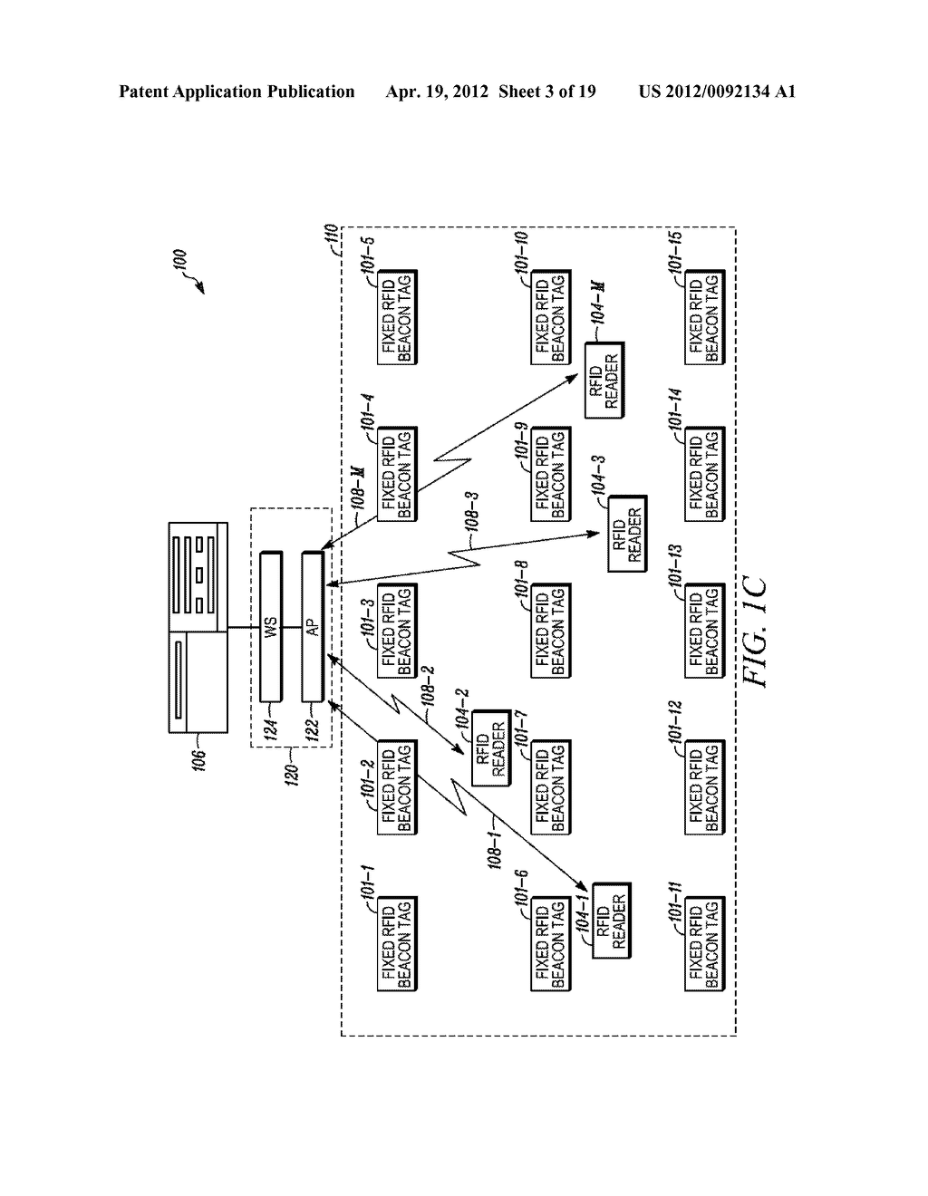 DETERMINING ITEM LOCATION WITHIN A SPACE BASED ON FEEDBACK FROM RADIO     FREQUENCY IDENTIFICATION (RFID) READERS AND TAGS - diagram, schematic, and image 04