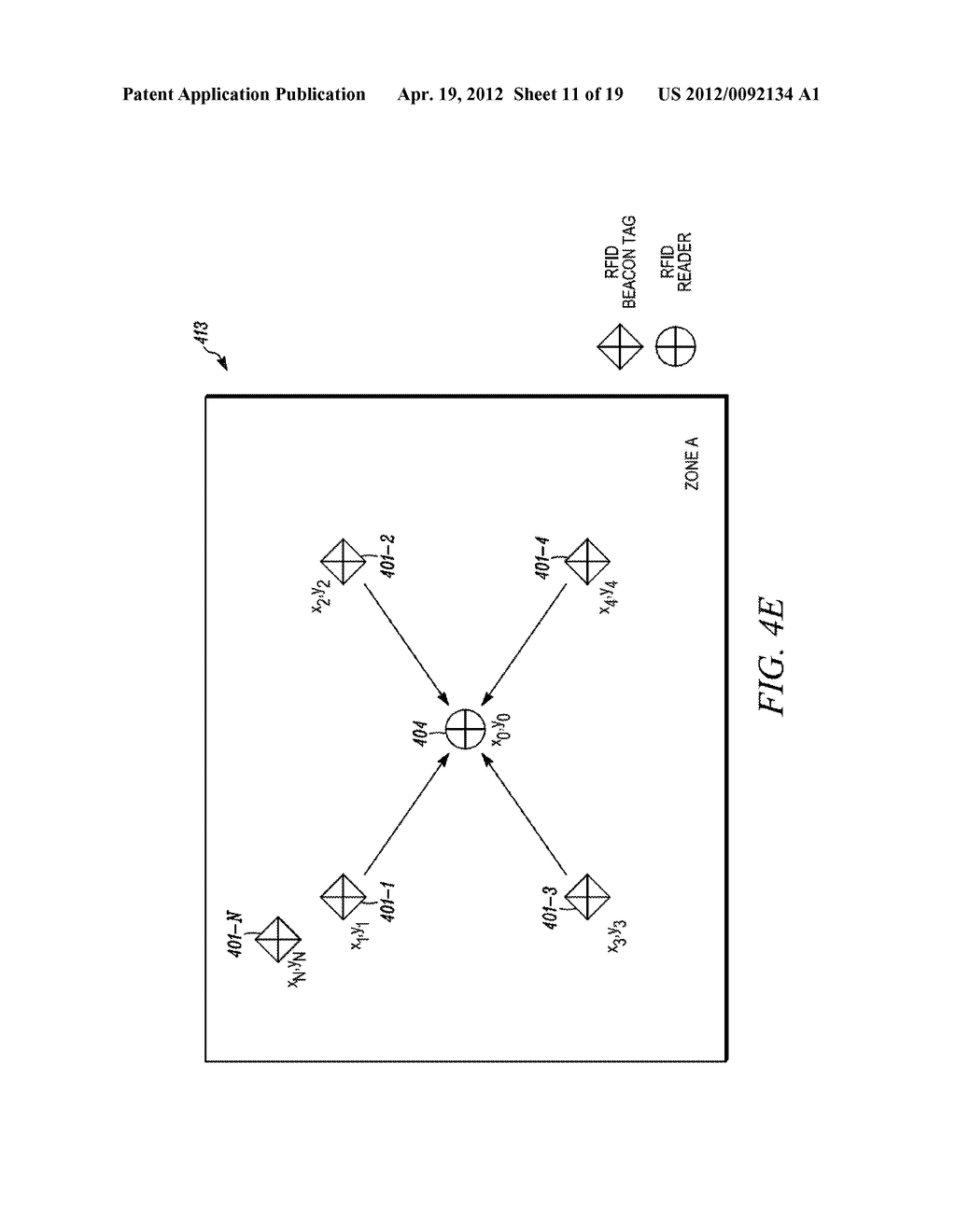 DETERMINING ITEM LOCATION WITHIN A SPACE BASED ON FEEDBACK FROM RADIO     FREQUENCY IDENTIFICATION (RFID) READERS AND TAGS - diagram, schematic, and image 12