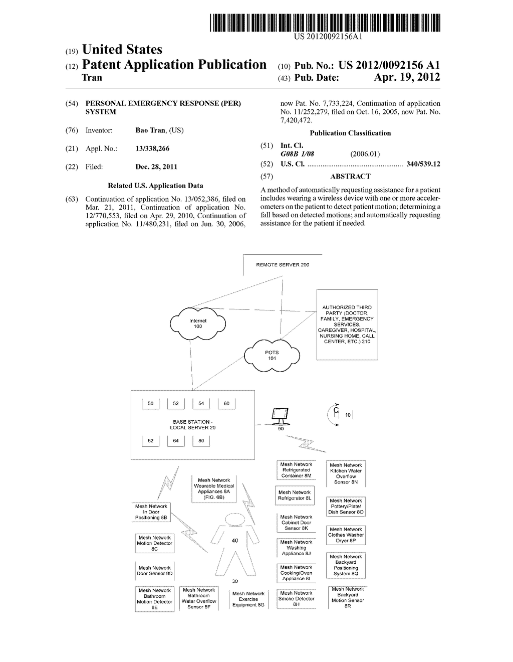 PERSONAL EMERGENCY RESPONSE (PER) SYSTEM - diagram, schematic, and image 01