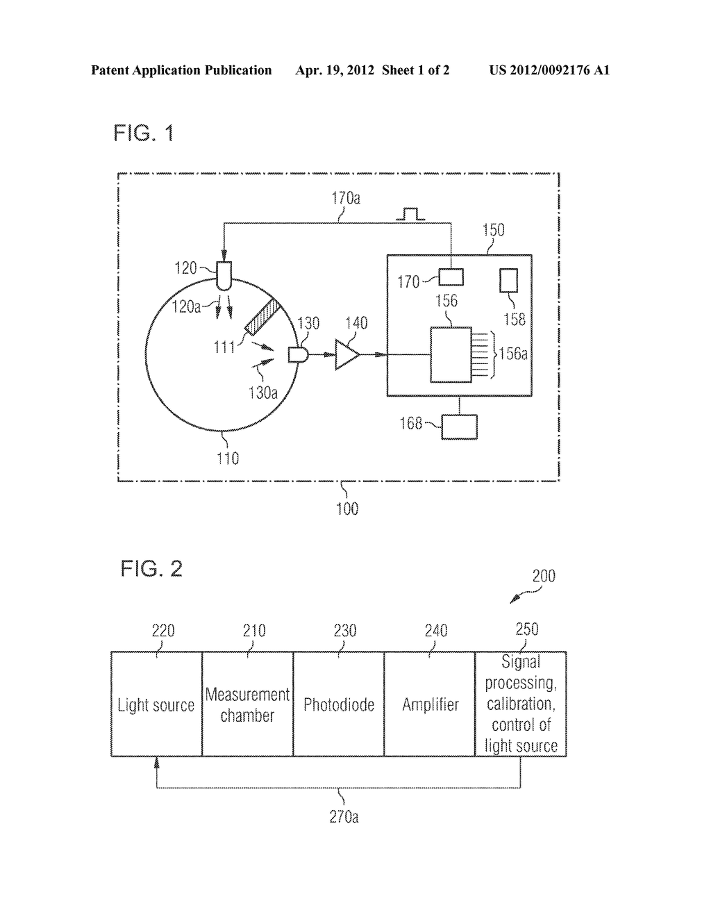 CALIBRATION OF AN ELECTRO-OPTICAL SIGNAL PATH OF A SENSOR DEVICE BY ONLINE     SIGNAL LEVEL MONITORING - diagram, schematic, and image 02