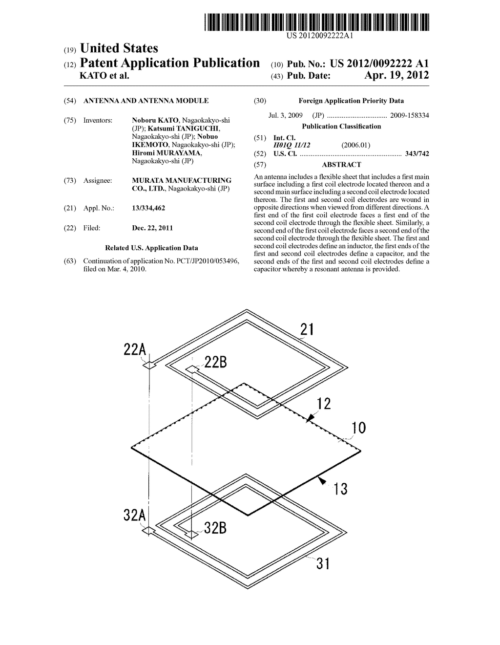 ANTENNA AND ANTENNA MODULE - diagram, schematic, and image 01