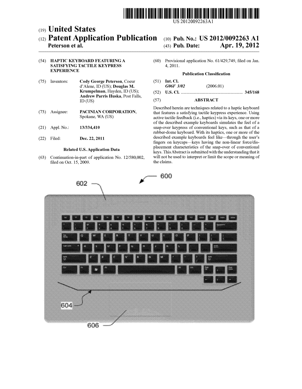 HAPTIC KEYBOARD FEATURING A SATISFYING TACTILE KEYPRESS EXPERIENCE - diagram, schematic, and image 01