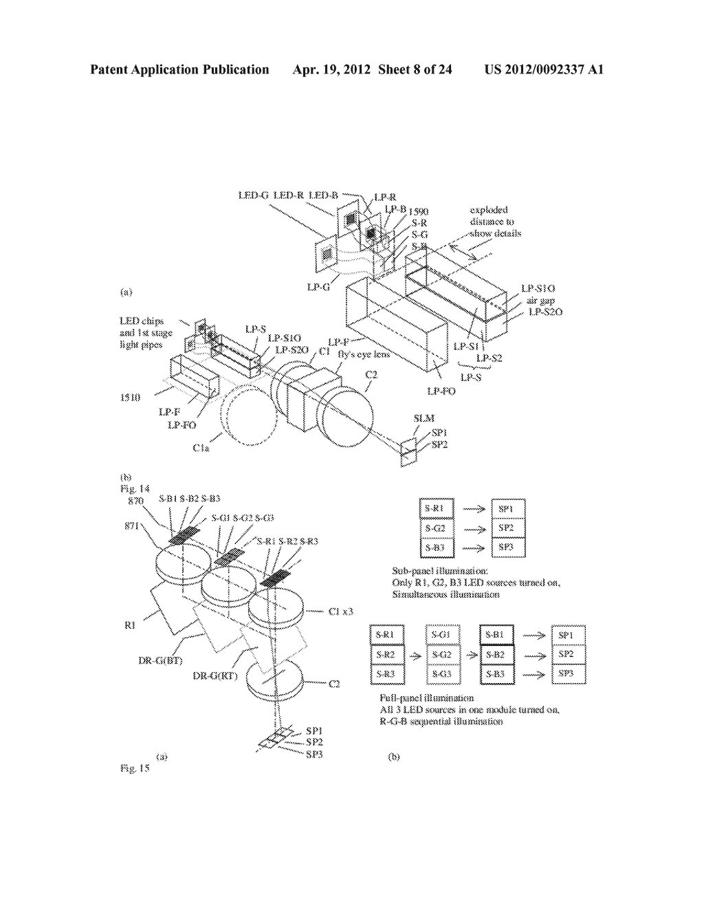 Projection Display System and Method with Multiple, Convertible Display     Modes - diagram, schematic, and image 09