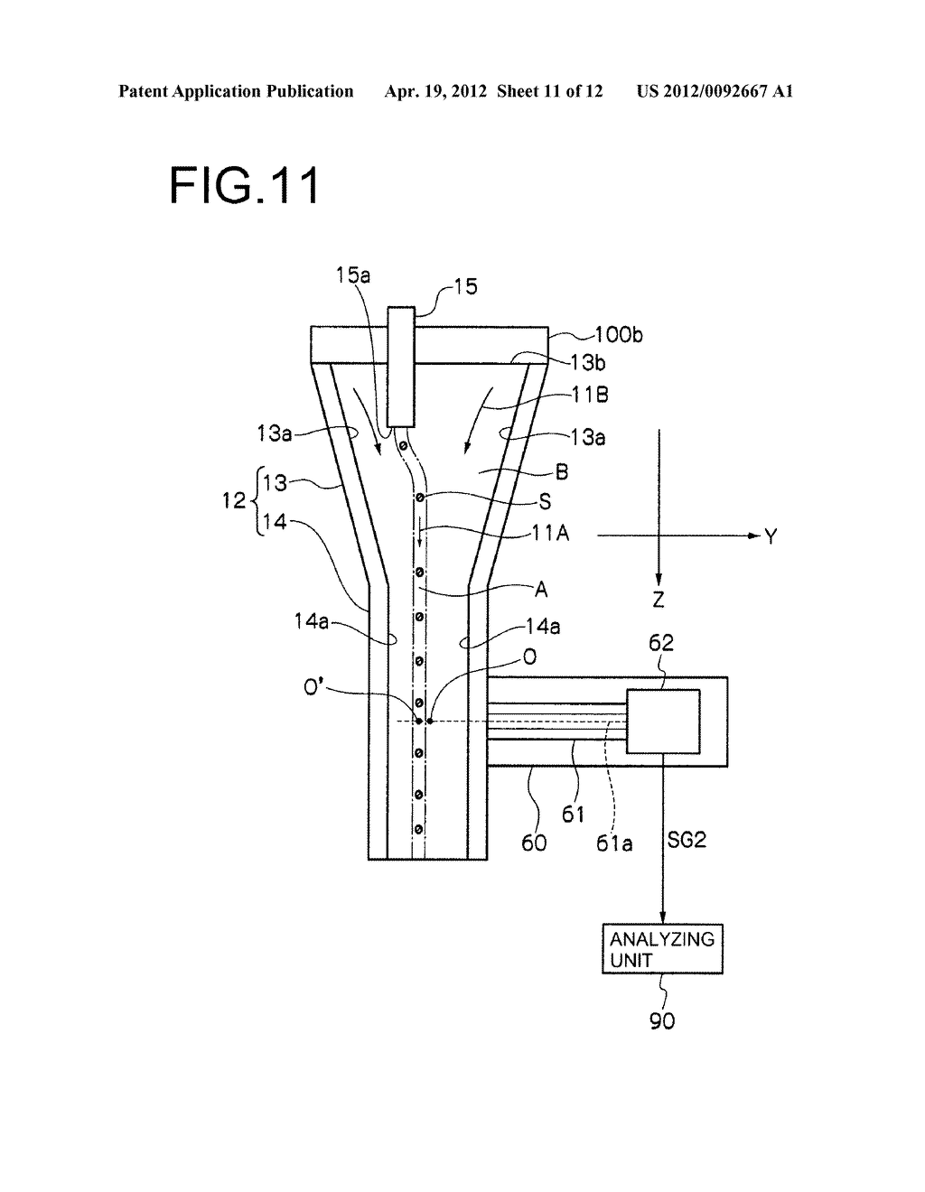 OPTICAL INFORMATION ANALYZING DEVICE AND OPTICAL INFORMATION ANALYZING     METHOD - diagram, schematic, and image 12