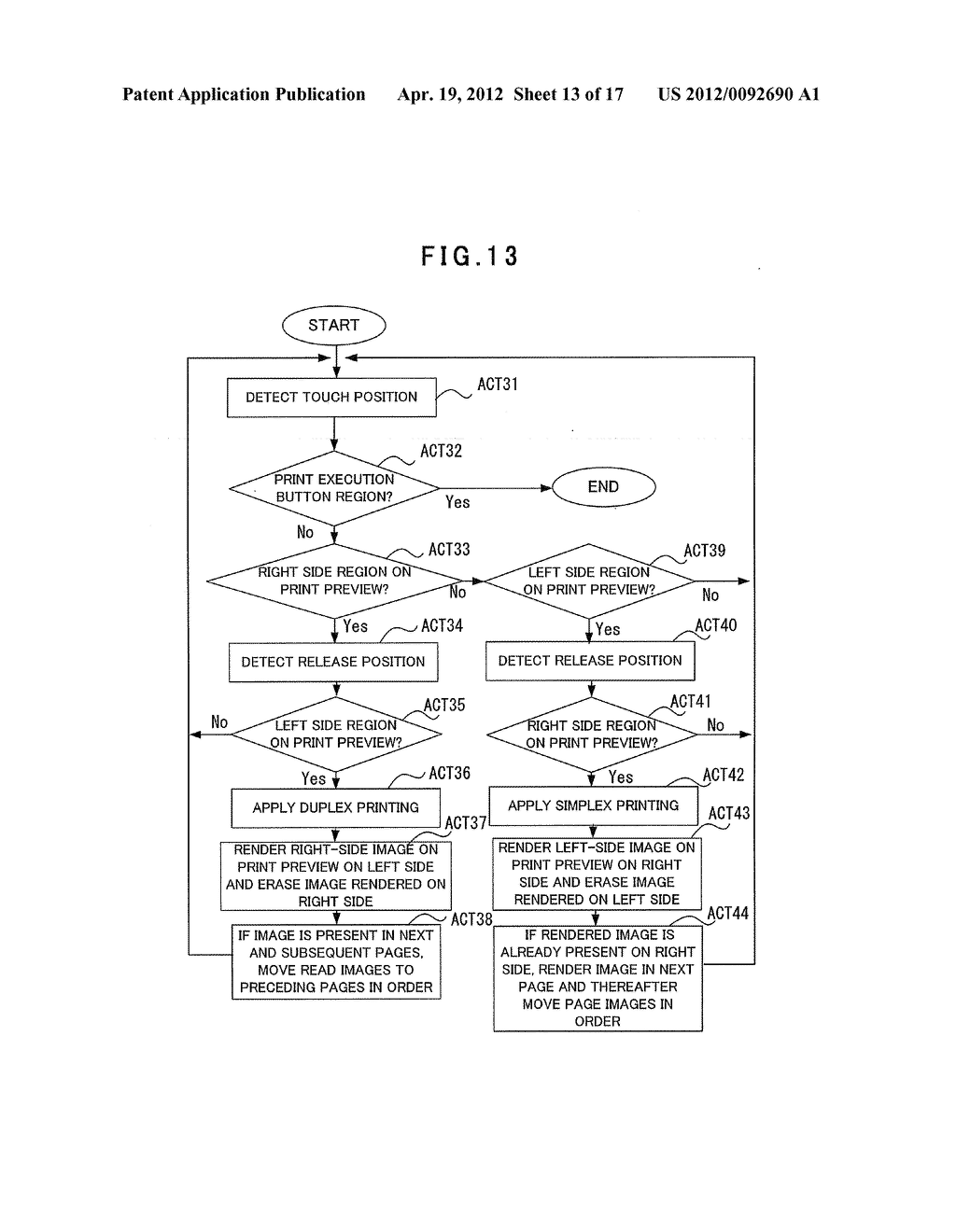 PRINT SETTING APPARATUS, IMAGE FORMING APPARATUS, PRINT PREVIEW DISPLAY     METHOD - diagram, schematic, and image 14