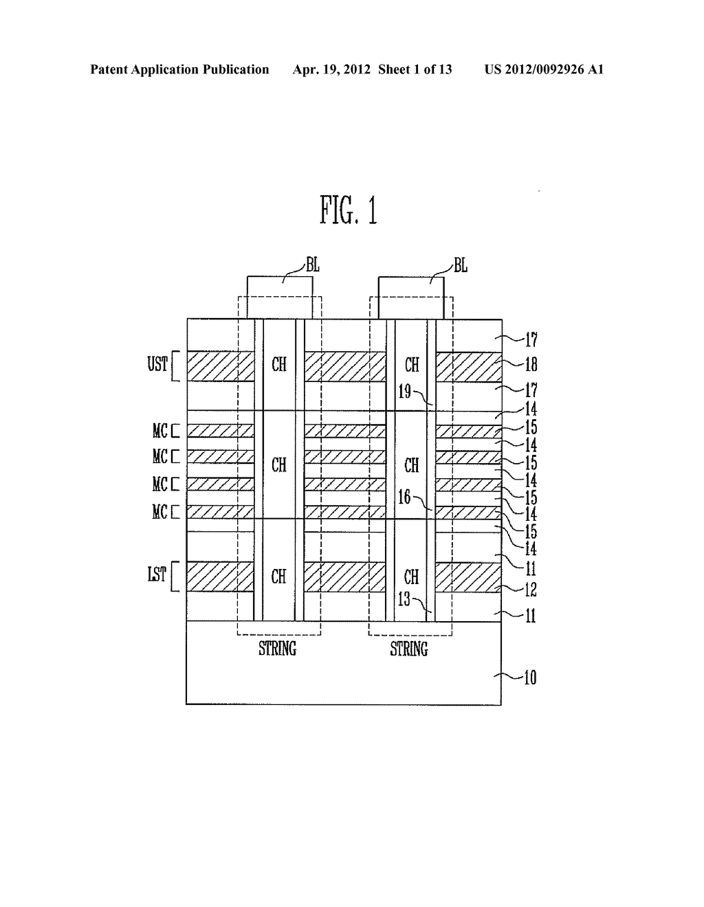 THREE DIMENSIONAL NON-VOLATILE MEMORY DEVICE AND METHOD OF MANUFACTURING     THE SAME - diagram, schematic, and image 02