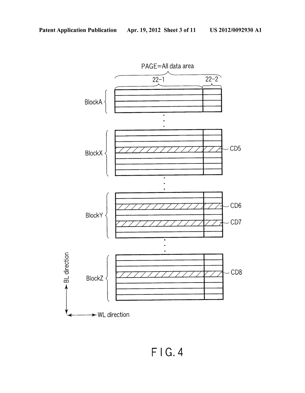 SEMICONDUCTOR STORAGE DEVICE AND METHOD OF READING DATA THEREFROM - diagram, schematic, and image 04