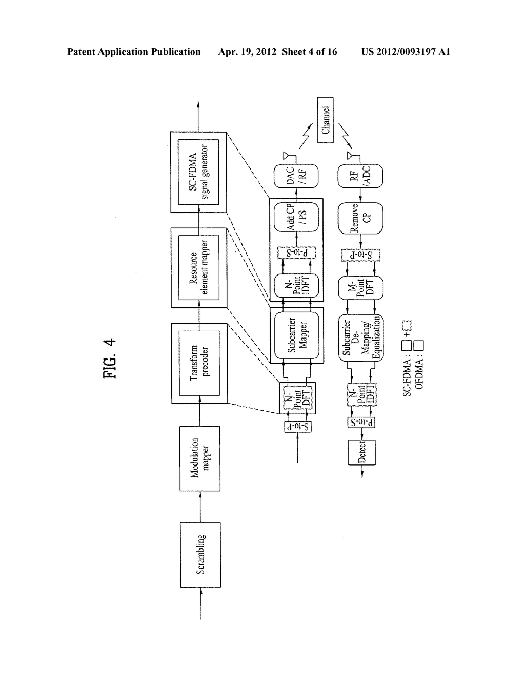 METHOD AND APPARATUS FOR TRANSMITTING ENCODED SIGNALS WITH FREQUENCY     HOPPING ENVIRONMENT - diagram, schematic, and image 05