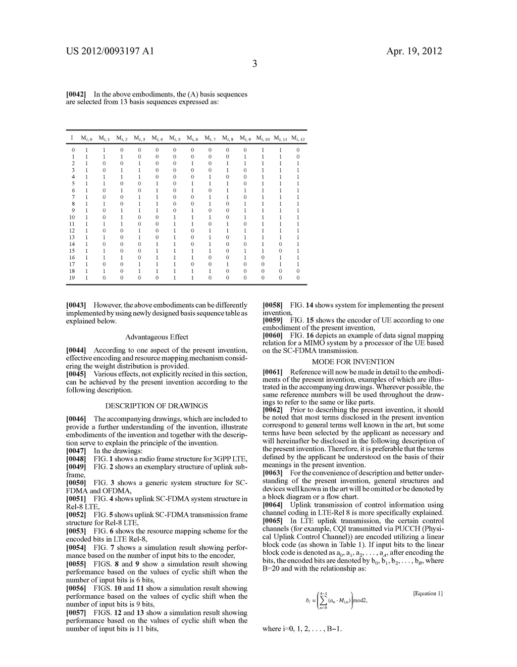 METHOD AND APPARATUS FOR TRANSMITTING ENCODED SIGNALS WITH FREQUENCY     HOPPING ENVIRONMENT - diagram, schematic, and image 20