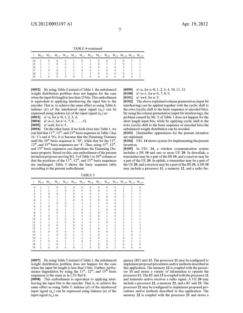 METHOD AND APPARATUS FOR TRANSMITTING ENCODED SIGNALS WITH FREQUENCY     HOPPING ENVIRONMENT - diagram, schematic, and image 24