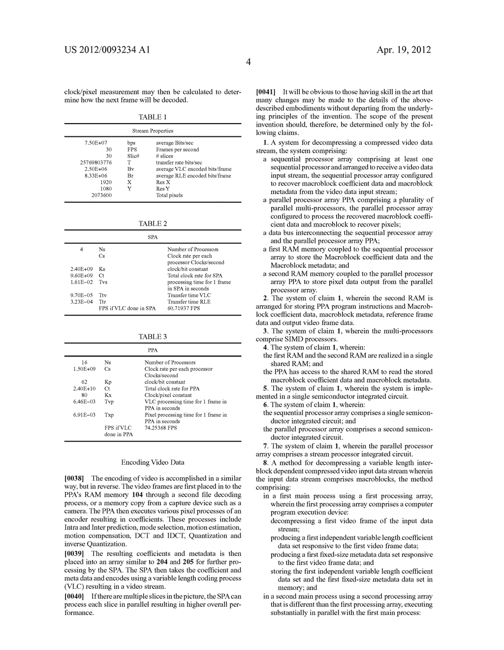 VIDEO ENCODING AND DECODING USING PARALLEL PROCESSORS - diagram, schematic, and image 07