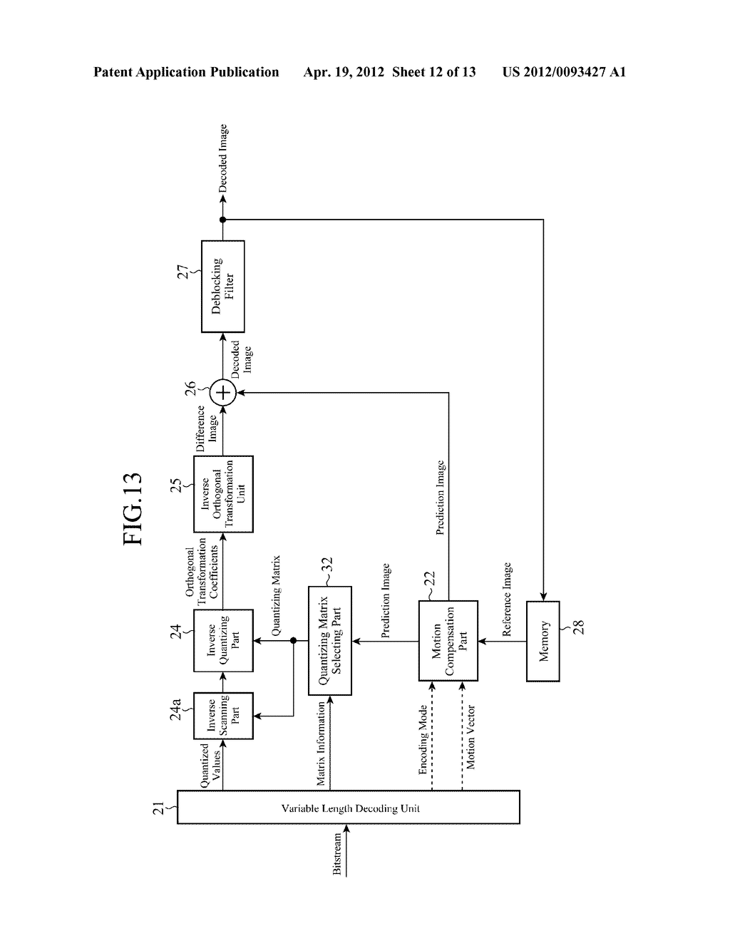 IMAGE ENCODING DEVICE, IMAGE DECODING DEVICE, IMAGE ENCODING METHOD, AND     IMAGE DECODING METHOD - diagram, schematic, and image 13