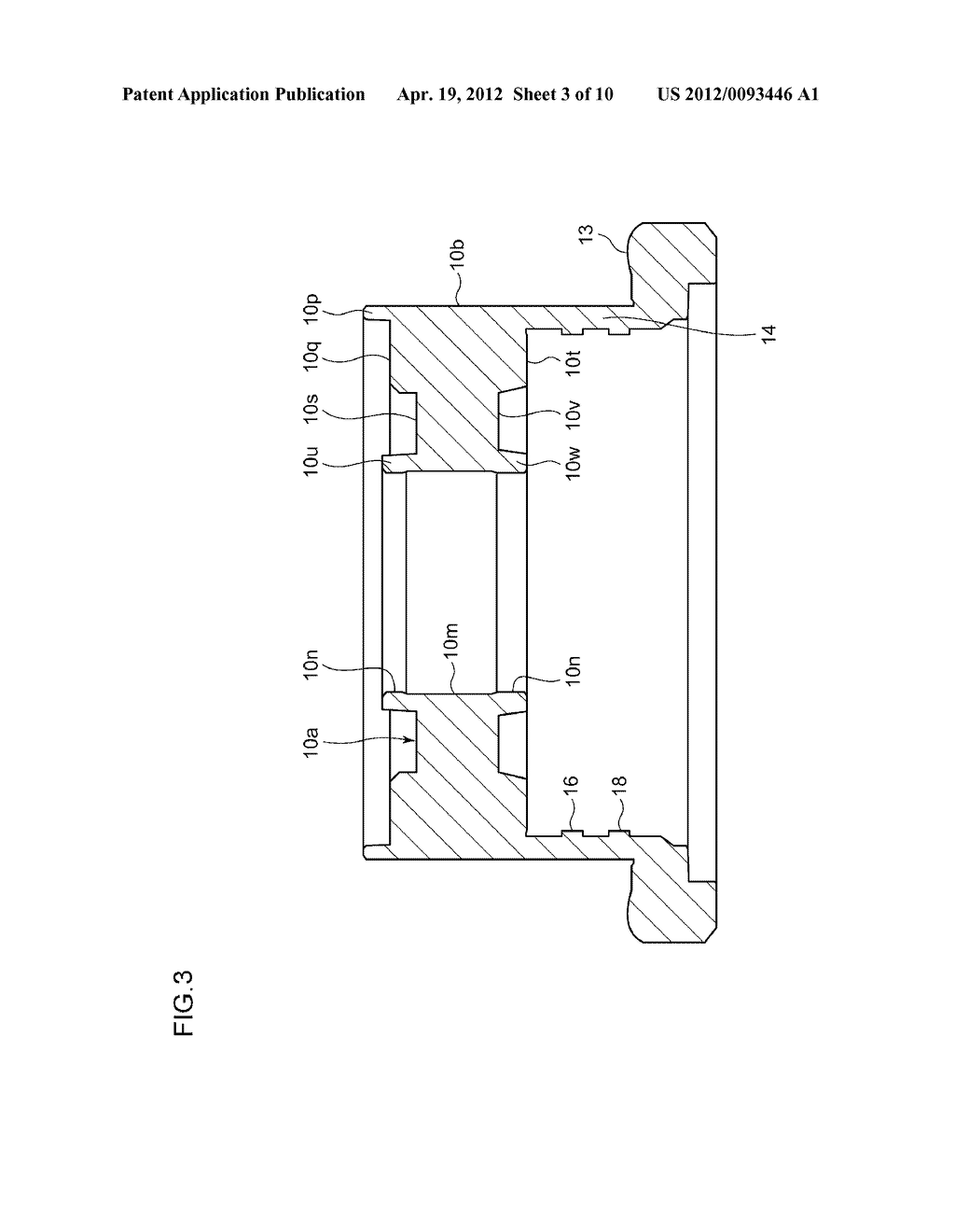 ROTATING APPARATUS CAPABLE OF IMPROVING THE ROTATION RELIABILITY EVEN     AFTER HAVING BEEN DOWNSIZED, AND METHOD FOR MANUFACTURING THE ROTATING     APPARATUS - diagram, schematic, and image 04