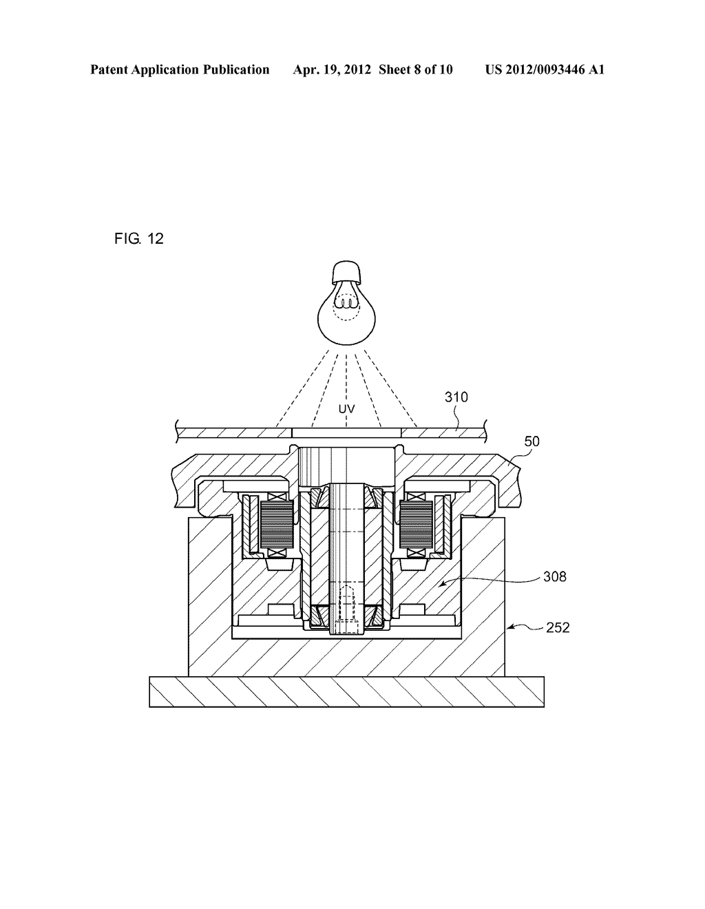 ROTATING APPARATUS CAPABLE OF IMPROVING THE ROTATION RELIABILITY EVEN     AFTER HAVING BEEN DOWNSIZED, AND METHOD FOR MANUFACTURING THE ROTATING     APPARATUS - diagram, schematic, and image 09