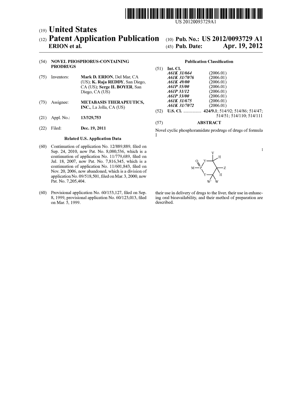 NOVEL PHOSPHORUS-CONTAINING PRODRUGS - diagram, schematic, and image 01