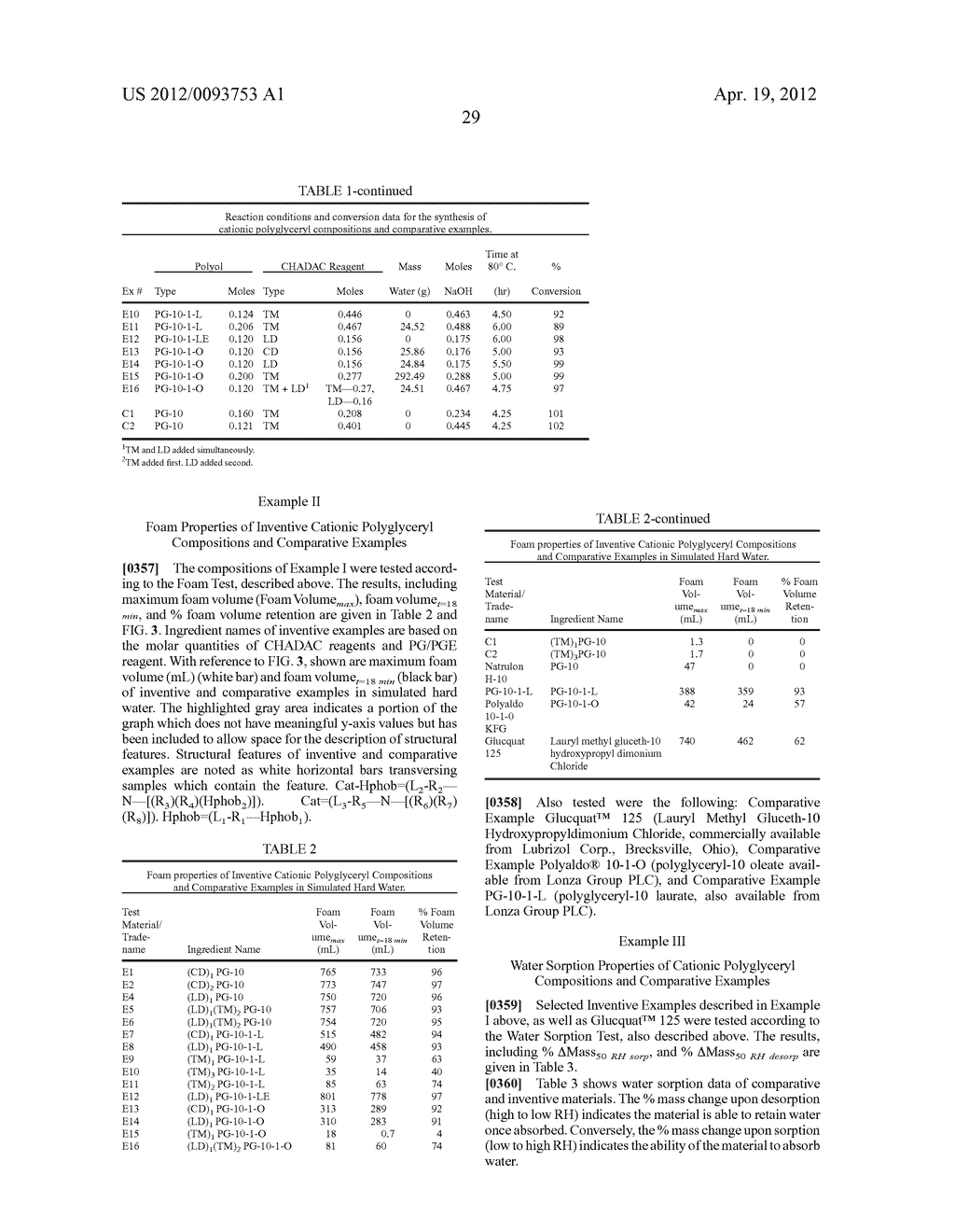 CATIONIC POLYGLYCERYL COMPOSITIONS AND COMPOUNDS - diagram, schematic, and image 34