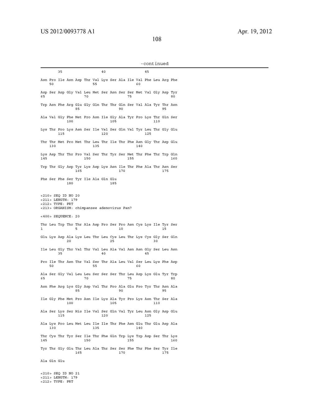 SIMIAN ADENOVIRUS NUCLEIC ACID AND AMINO ACID SEQUENCES, VECTORS     CONTAINING SAME, AND METHODS OF USE - diagram, schematic, and image 111