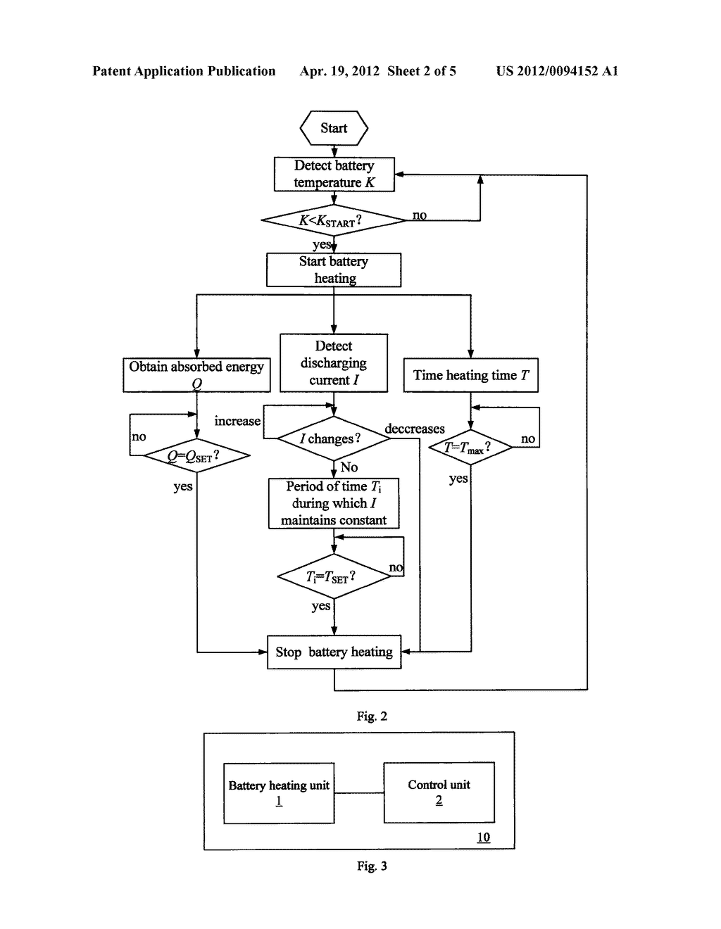 METHOD AND DEVICE FOR CONTROLLING BATTERY HEATING - diagram, schematic, and image 03