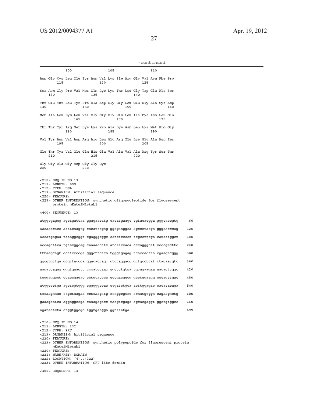 Modified Fluorescent Proteins and Methods for Using Same - diagram, schematic, and image 32