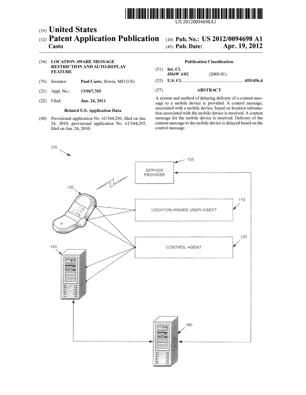 Location aware message restriction and auto-replay feature - diagram, schematic, and image 01