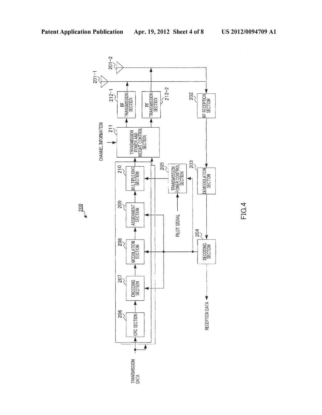 WIRELESS TRANSMISSION APPARATUS AND TRANSMISSION POWER CONTROL METHOD - diagram, schematic, and image 05