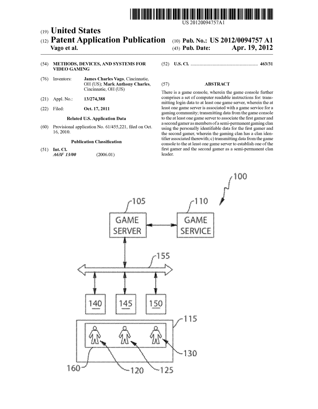 METHODS, DEVICES, AND SYSTEMS FOR VIDEO GAMING - diagram, schematic, and image 01