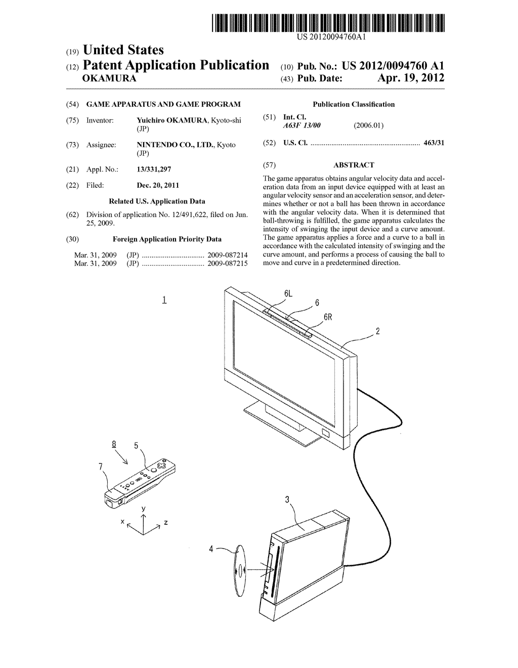 GAME APPARATUS AND GAME PROGRAM - diagram, schematic, and image 01