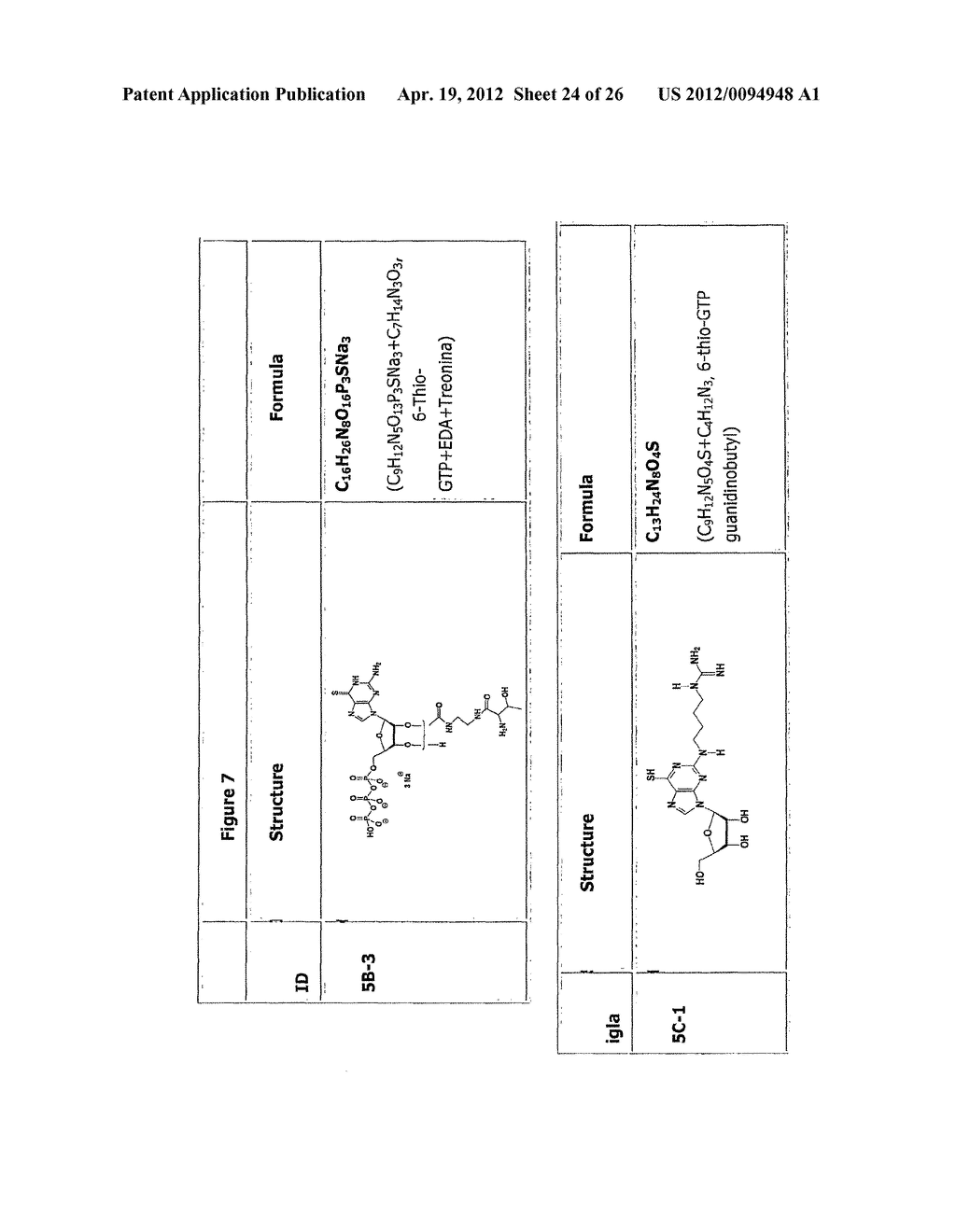  Analogous Compounds of 6-Thioguanosine Triphosphate, their use in Medical     Fields and Processes for their Preparation - diagram, schematic, and image 25