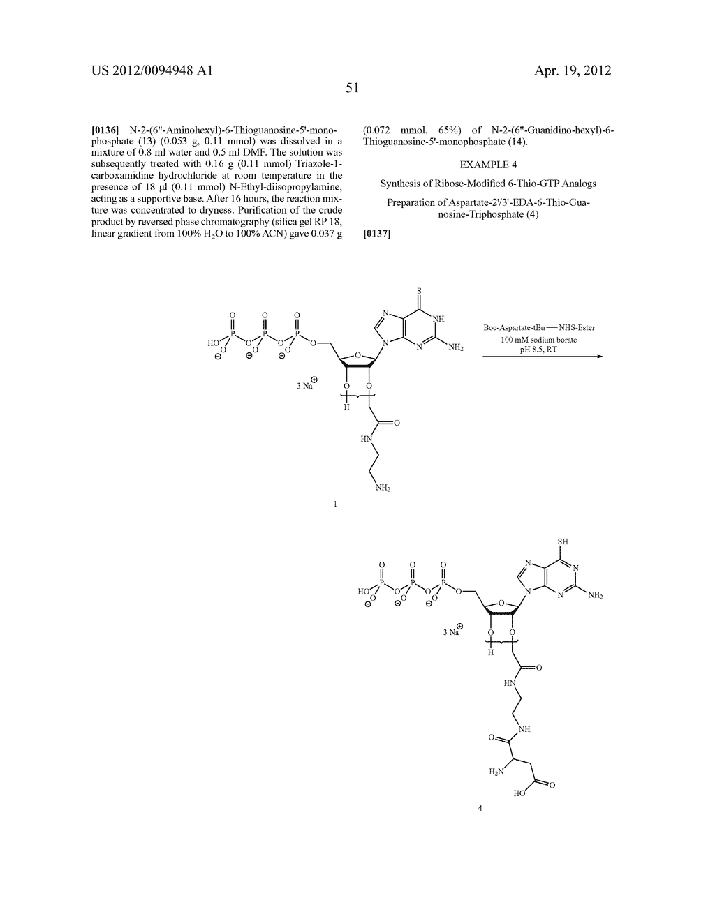  Analogous Compounds of 6-Thioguanosine Triphosphate, their use in Medical     Fields and Processes for their Preparation - diagram, schematic, and image 78