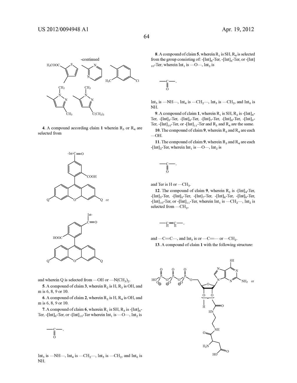  Analogous Compounds of 6-Thioguanosine Triphosphate, their use in Medical     Fields and Processes for their Preparation - diagram, schematic, and image 91