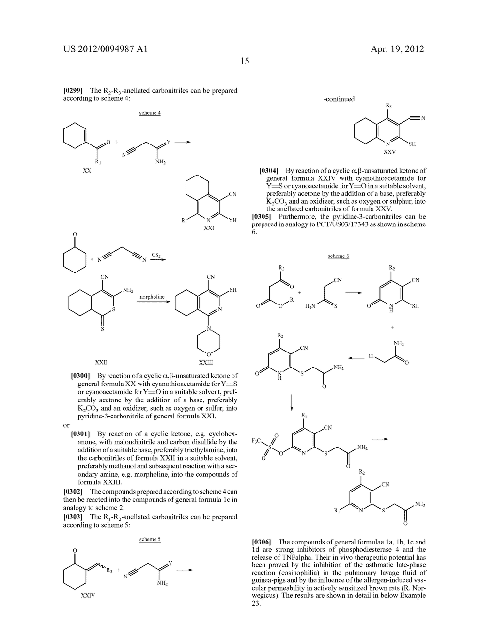 SUBSTITUTED PYRIDO [3', 2': 4, 5] THIENO [3, 2-D] PYRIMIDINES AND PYRIDO     [3', 2': 4, 5] FURO [3, 2-D] PYRIMIDINES USED AS INHIBITORS OF THE PDE-4     AND/OR THE RELEASE OF TNF-alpha - diagram, schematic, and image 17