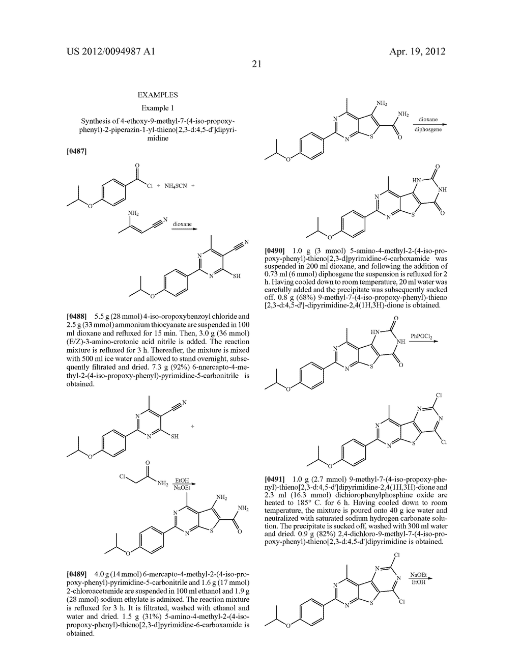 SUBSTITUTED PYRIDO [3', 2': 4, 5] THIENO [3, 2-D] PYRIMIDINES AND PYRIDO     [3', 2': 4, 5] FURO [3, 2-D] PYRIMIDINES USED AS INHIBITORS OF THE PDE-4     AND/OR THE RELEASE OF TNF-alpha - diagram, schematic, and image 23