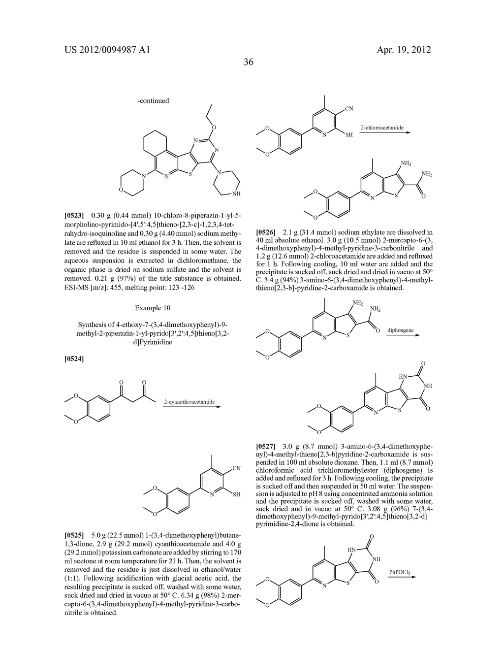 SUBSTITUTED PYRIDO [3', 2': 4, 5] THIENO [3, 2-D] PYRIMIDINES AND PYRIDO     [3', 2': 4, 5] FURO [3, 2-D] PYRIMIDINES USED AS INHIBITORS OF THE PDE-4     AND/OR THE RELEASE OF TNF-alpha - diagram, schematic, and image 38