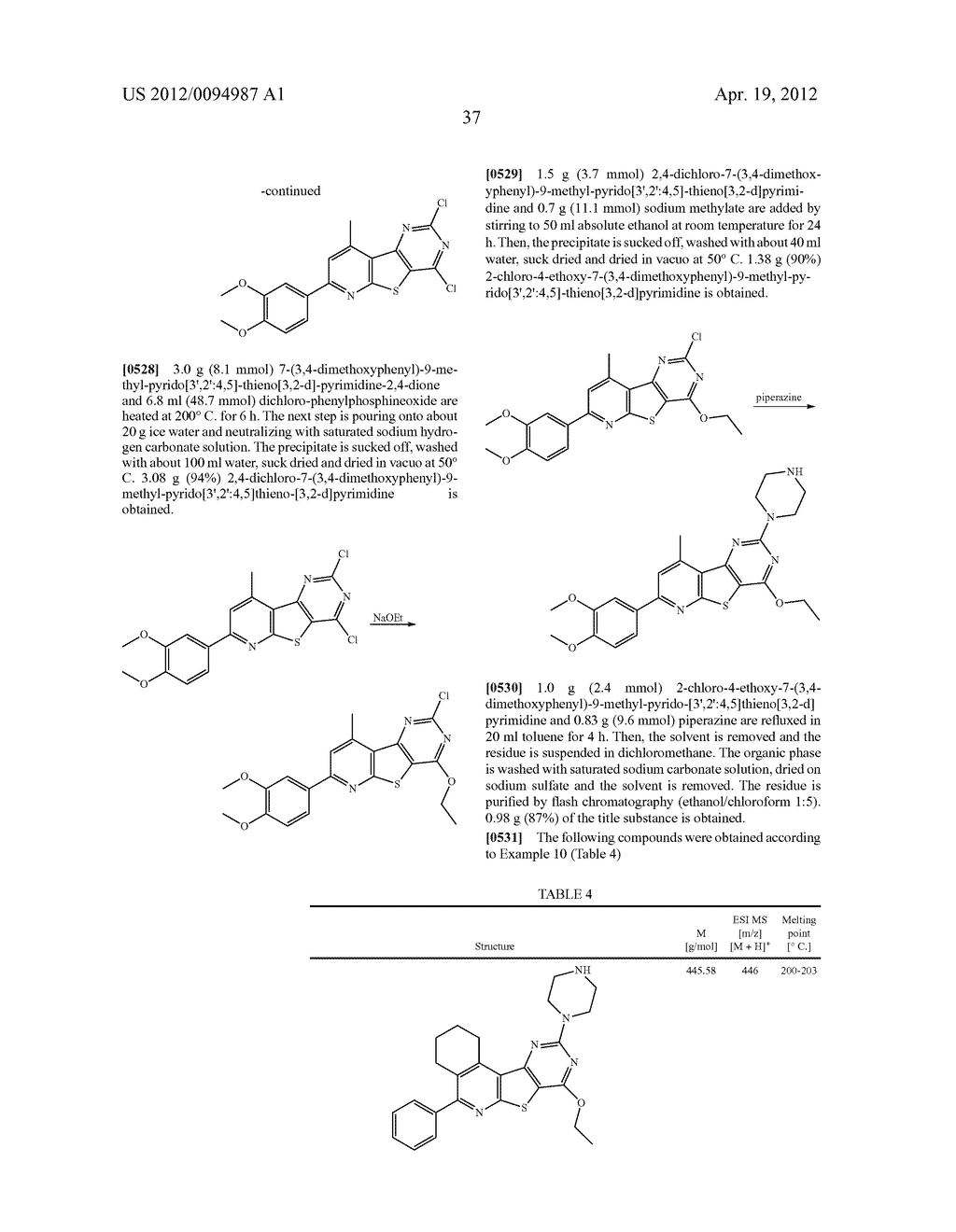 SUBSTITUTED PYRIDO [3', 2': 4, 5] THIENO [3, 2-D] PYRIMIDINES AND PYRIDO     [3', 2': 4, 5] FURO [3, 2-D] PYRIMIDINES USED AS INHIBITORS OF THE PDE-4     AND/OR THE RELEASE OF TNF-alpha - diagram, schematic, and image 39