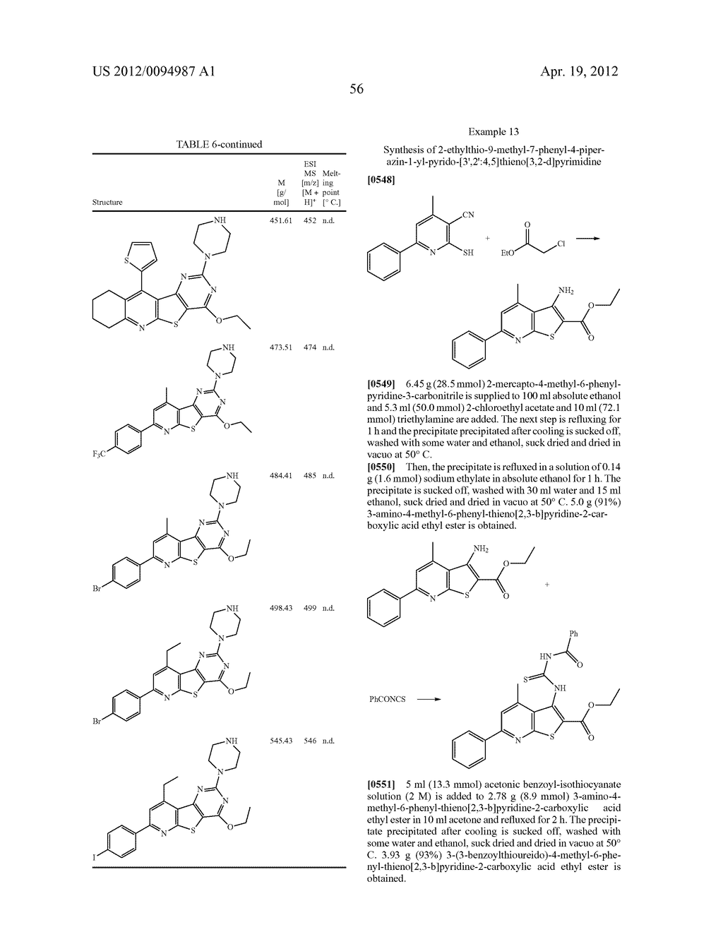 SUBSTITUTED PYRIDO [3', 2': 4, 5] THIENO [3, 2-D] PYRIMIDINES AND PYRIDO     [3', 2': 4, 5] FURO [3, 2-D] PYRIMIDINES USED AS INHIBITORS OF THE PDE-4     AND/OR THE RELEASE OF TNF-alpha - diagram, schematic, and image 58