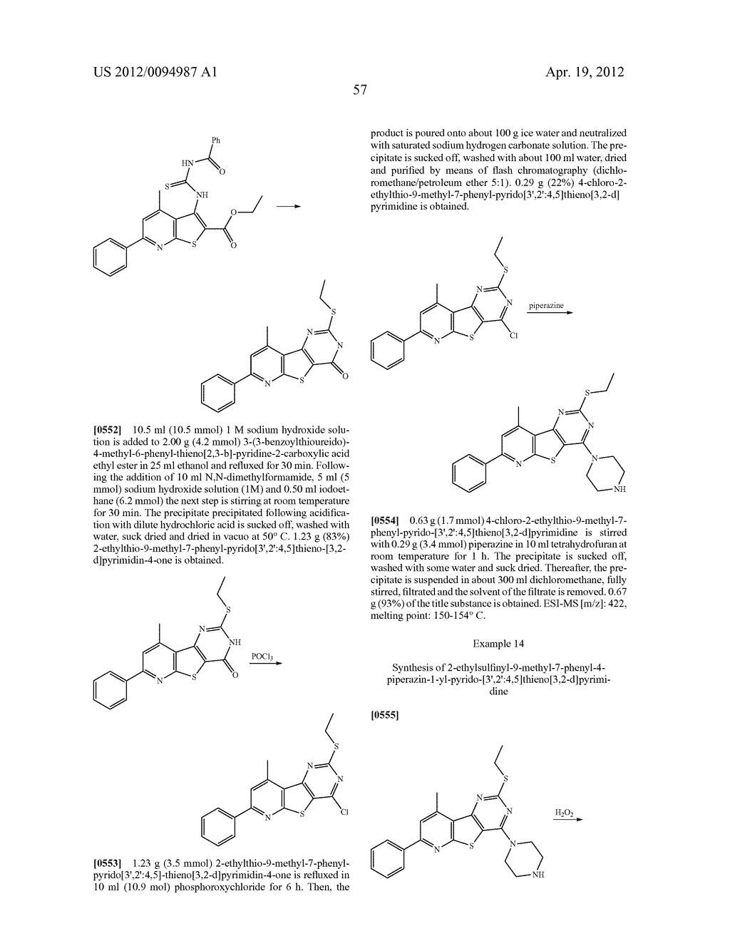 SUBSTITUTED PYRIDO [3', 2': 4, 5] THIENO [3, 2-D] PYRIMIDINES AND PYRIDO     [3', 2': 4, 5] FURO [3, 2-D] PYRIMIDINES USED AS INHIBITORS OF THE PDE-4     AND/OR THE RELEASE OF TNF-alpha - diagram, schematic, and image 59