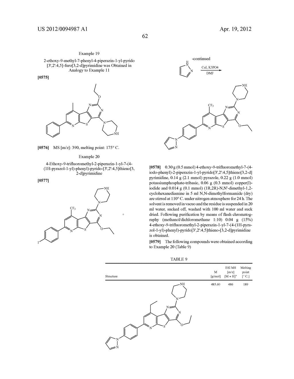 SUBSTITUTED PYRIDO [3', 2': 4, 5] THIENO [3, 2-D] PYRIMIDINES AND PYRIDO     [3', 2': 4, 5] FURO [3, 2-D] PYRIMIDINES USED AS INHIBITORS OF THE PDE-4     AND/OR THE RELEASE OF TNF-alpha - diagram, schematic, and image 64