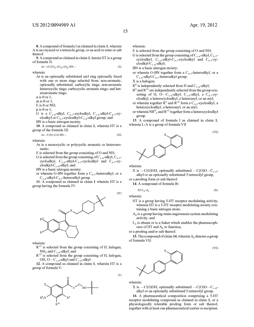 5-HT RECEPTOR MODULATING COMPOUNDS - diagram, schematic, and image 16
