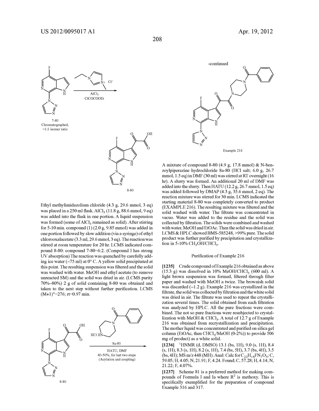PHARMACEUTICAL FORMULATIONS OF SUBSTITUTED AZAINDOLEOXOACETIC PIPERAZINE     DERIVATIVES WITH PROTEASE INHIBITORS - diagram, schematic, and image 209