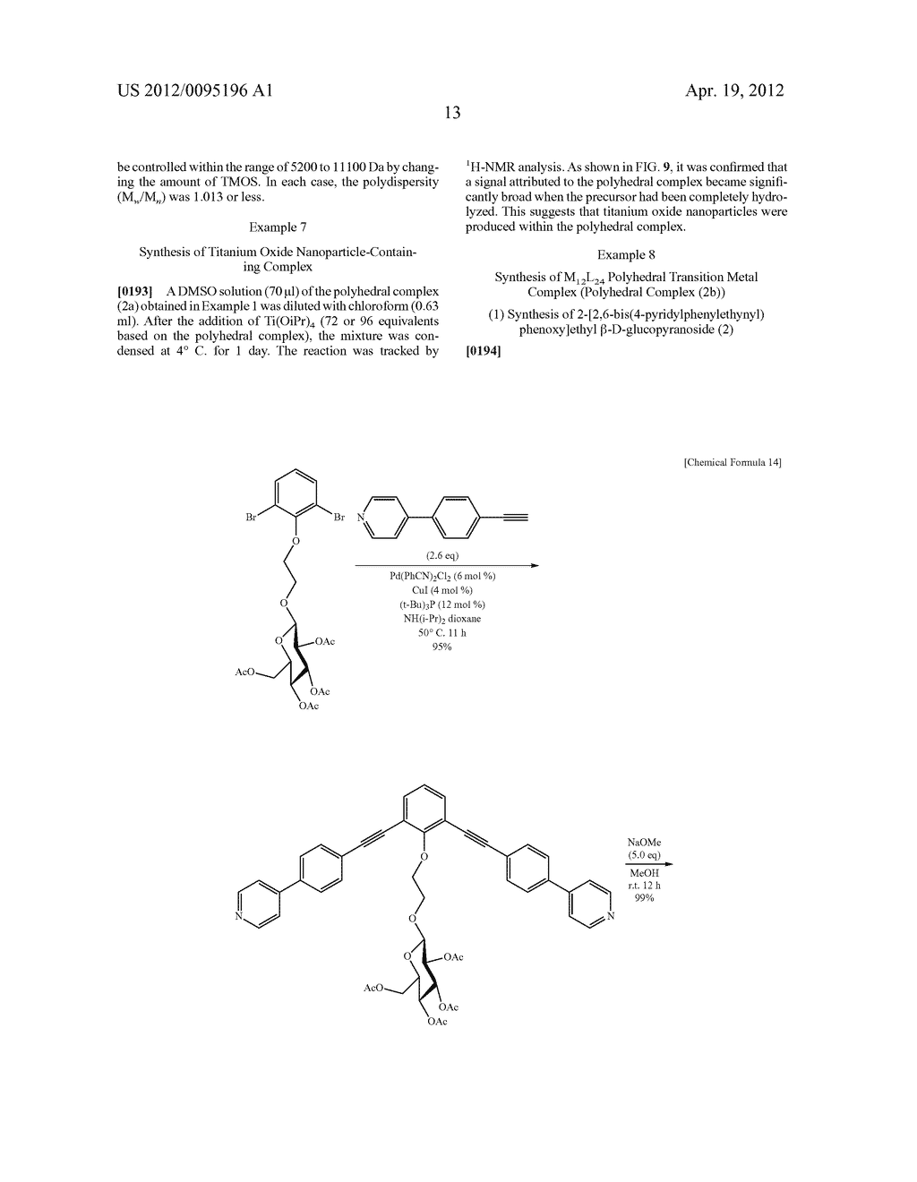 POLYHEDRALTRANSITION METAL COMPLEX, TRANSITION METAL COMPLEX CONTAINING     ULTRAFINE PARTICLES THEREIN, AND PROCESS FOR PRODUCING SAME - diagram, schematic, and image 22