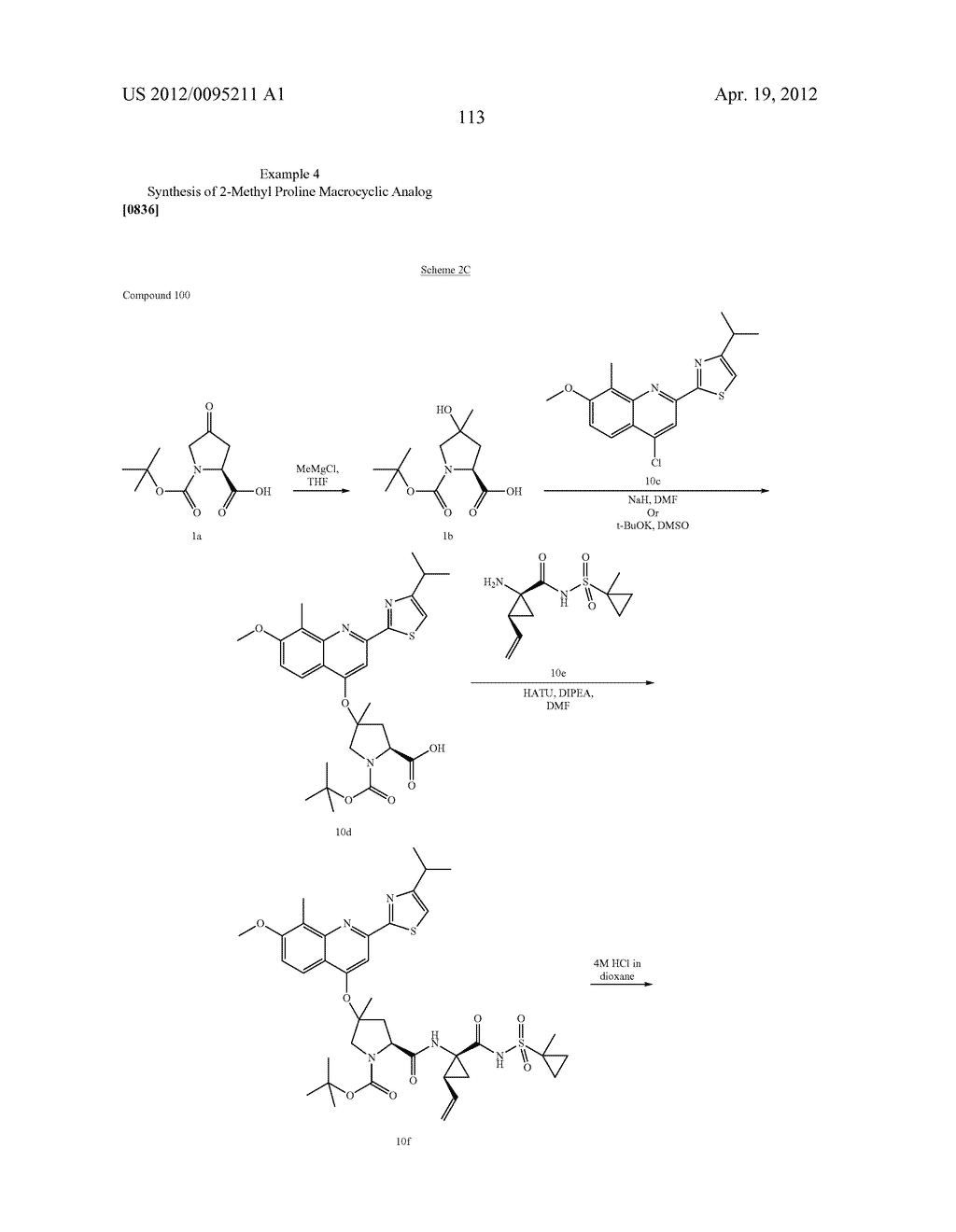 SUBSTITUTED PROLINE INHIBITORS OF HEPATITIS C VIRUS REPLICATION - diagram, schematic, and image 113