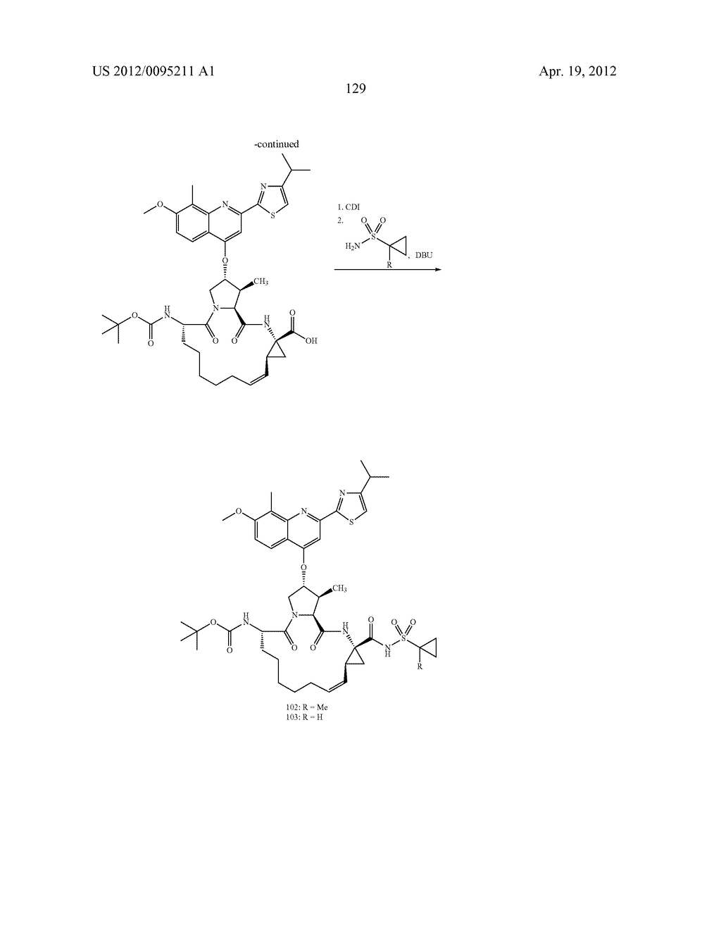 SUBSTITUTED PROLINE INHIBITORS OF HEPATITIS C VIRUS REPLICATION - diagram, schematic, and image 129