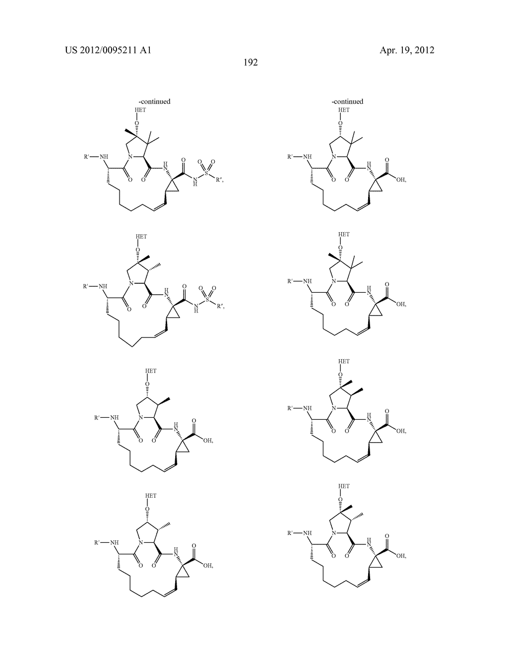 SUBSTITUTED PROLINE INHIBITORS OF HEPATITIS C VIRUS REPLICATION - diagram, schematic, and image 192